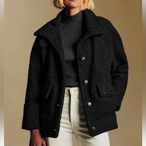 Sezane Women's Black Wool Leo Jacket